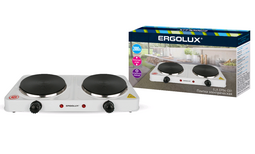 Электроплита ERGOLUX ELX-EP04-C01 бел. 2 дисковых ТЭН 2 кВт 220 в