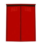 Шкаф для газовых баллонов двойной 2 х 50 л разборный оцинкованный красный