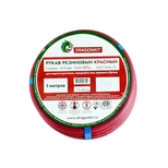 Газовый рукав шланг 9 мм резиновый красный. 5 м 1 кл. DRAGONKIT